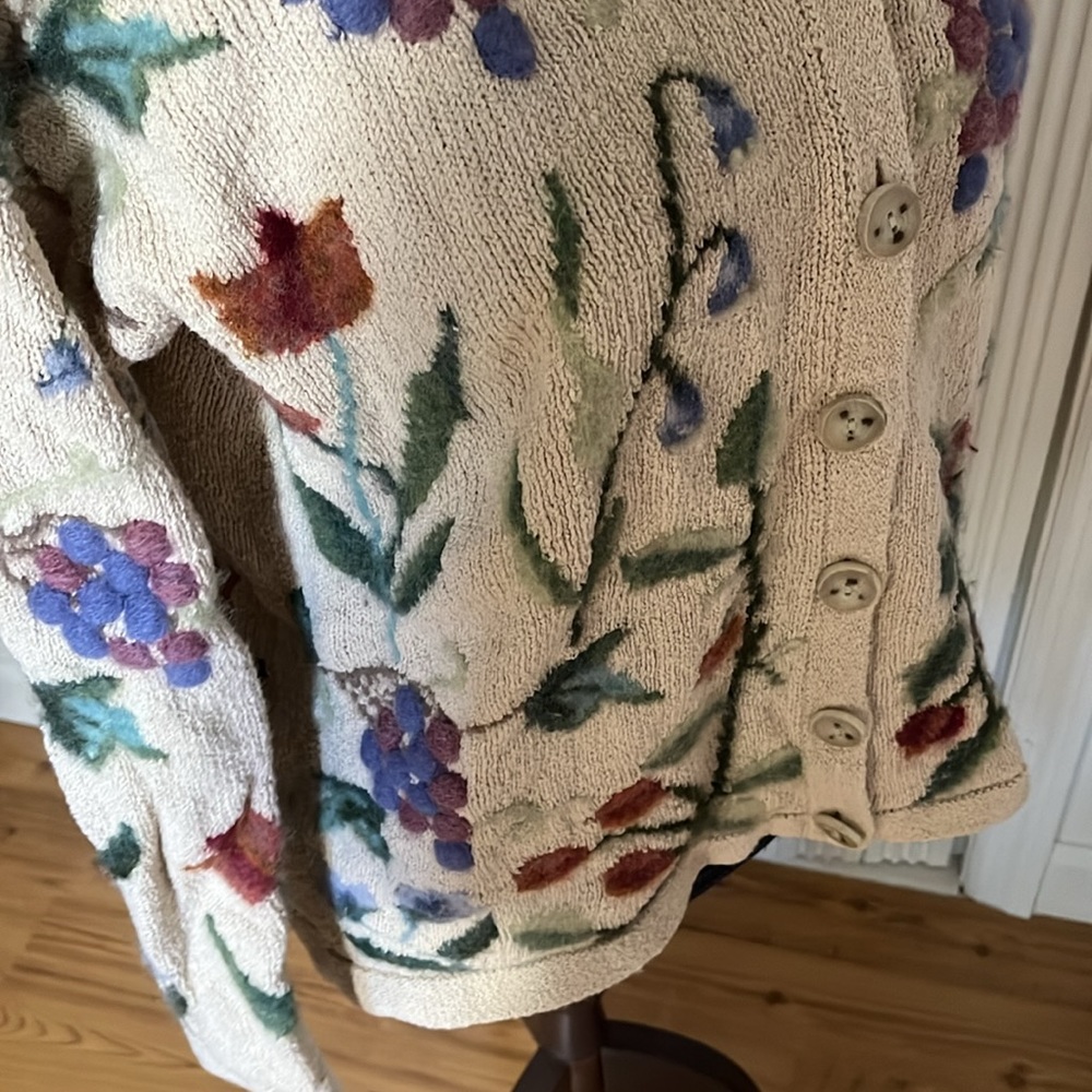 Vintage Talbots floral cardigan size medium - Picture 5 of 9